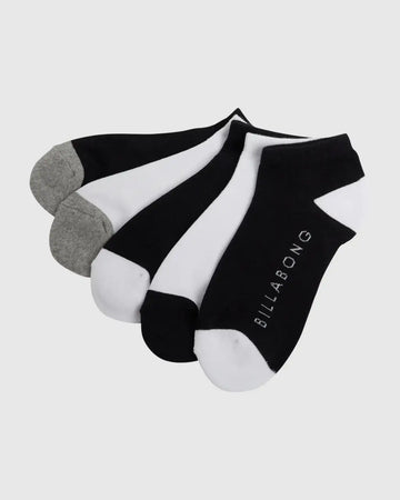 Billabong Serenity 5 Pack of Socks - Black